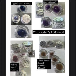 Xtreme lashes 10 professional extensions Blue Violet Auburn Brown 9mm11mm13mm